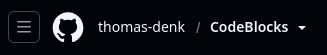 screenshot of the GitHub equivalent of the project header, showing ’thomas-denk’ as single owner